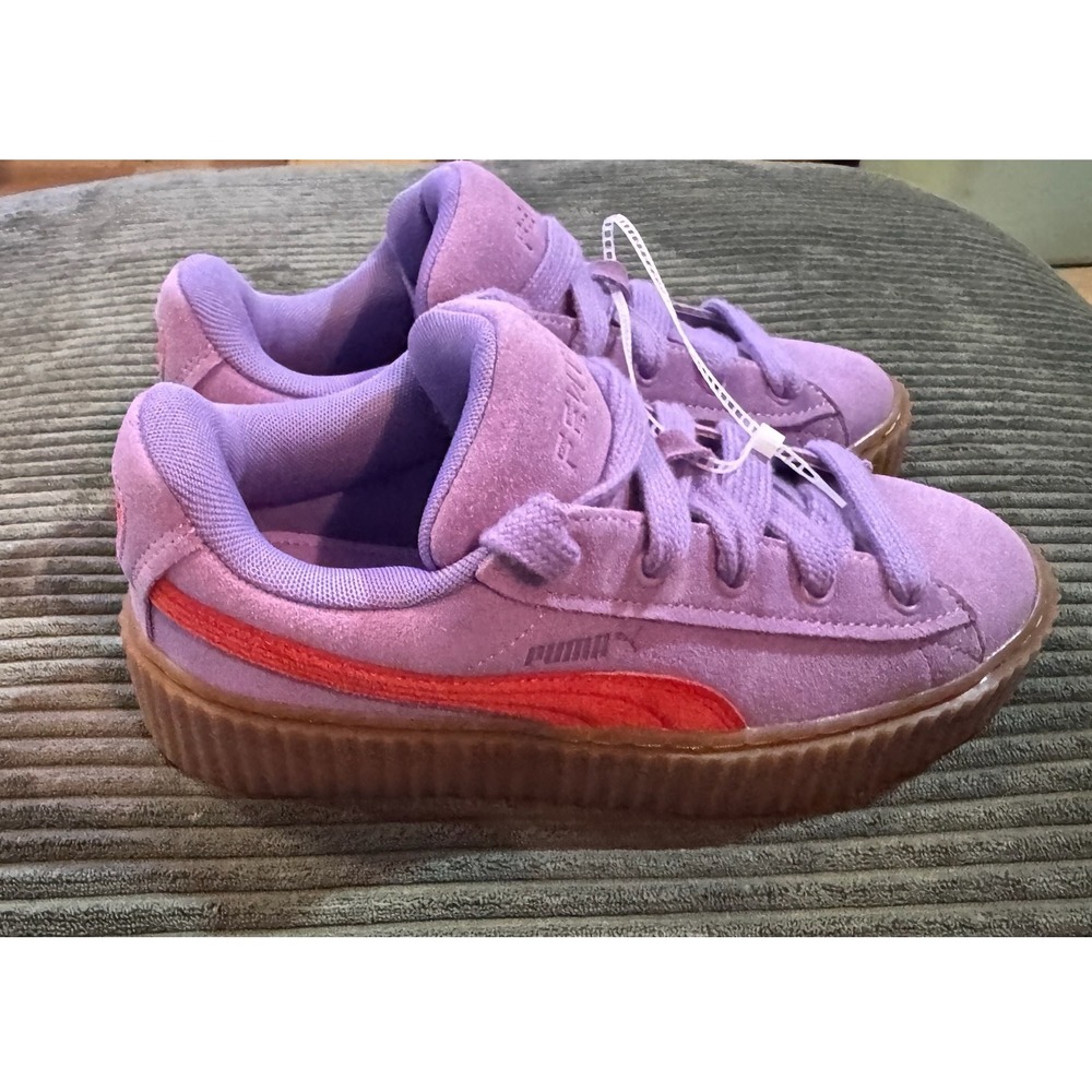 Puma Fenty Creeper Kids Shoes Purple Suede Platform Youth Size 6‎